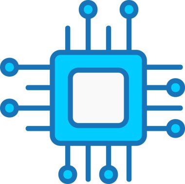 Mavi Simge Doldurulmuş Çip