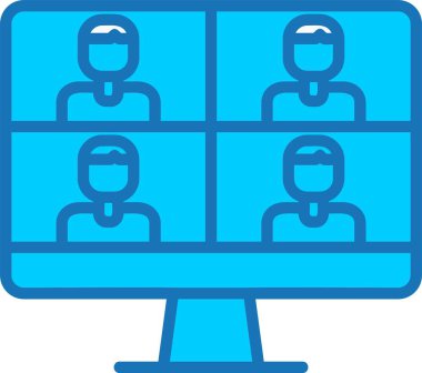 Mavi Simge Dolu Video Konferansı