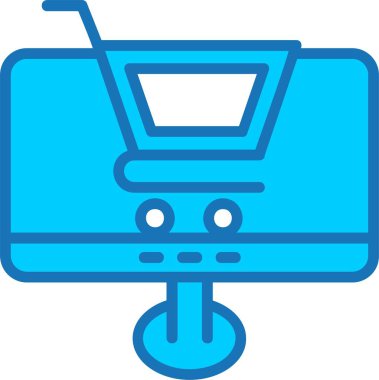 Ticaret Doldurulmuş Mavi Simge