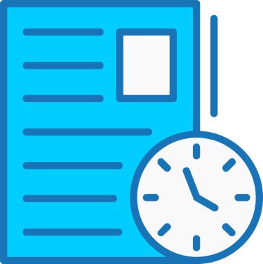 Sınav Vektörü Doldurulmuş Mavi Simge