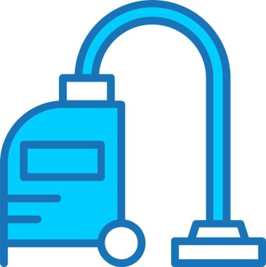 Süpürge Temizleyici Mavi Simge Dolduruldu