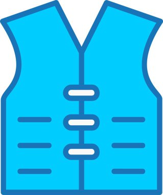 Mavi Simge Dolu Can yeleği