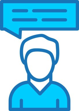 İleti Dolu Mavi Simge