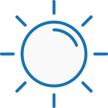 Güneş Doldurulmuş Mavi Simge