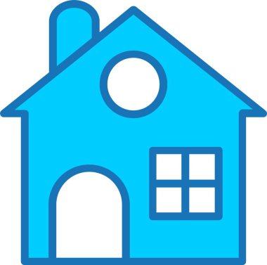 Ev Doldurulmuş Mavi Simge