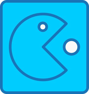 Mavi Simge Doldurulmuş Retro Oyunu