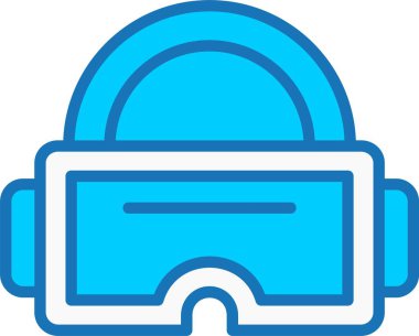 Mavi Simge Doldurulmuş VR Gözlükleri