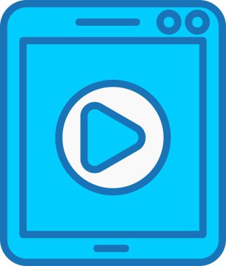 Tablet Doldurulmuş Mavi Simge