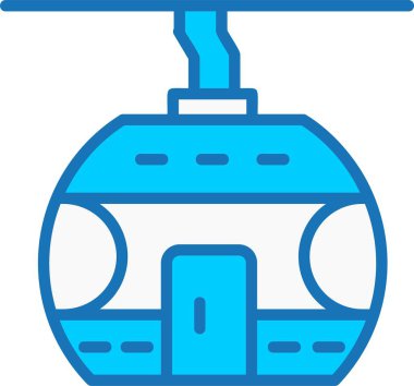 Mavi Simge Doldurulmuş Kabin