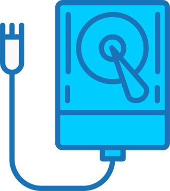 Externa Sabit Diski Mavi Simge Dolduruldu