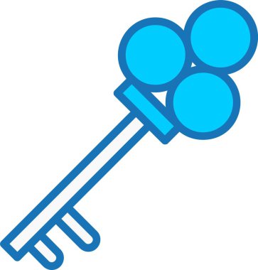 Anahtar Doldurulmuş Mavi Simge