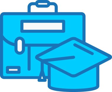 Çırak Vektörü Doldurulmuş Mavi Simge