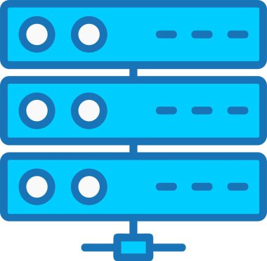 Mavi Simge Doldurulmuş Sunucu