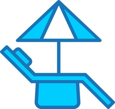 Mavi Simge Dolu Salon Sandalyesi