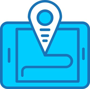 Dijital Göçebe Dolu Mavi Simge