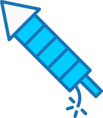 Mavi Simge Doldurulmuş Havai fişekler