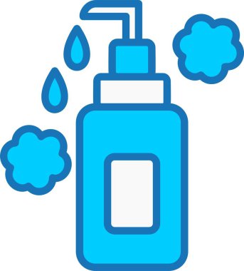 Yüz Temizleyici Mavi Simge Dolduruldu