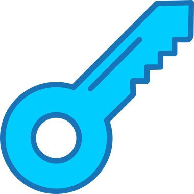 Anahtar Doldurulmuş Mavi Simge