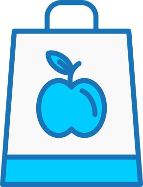 Mavi Simge Dolu Yiyecek Çantası