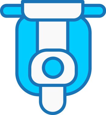 Mavi Simge Doldurulmuş Motosiklet