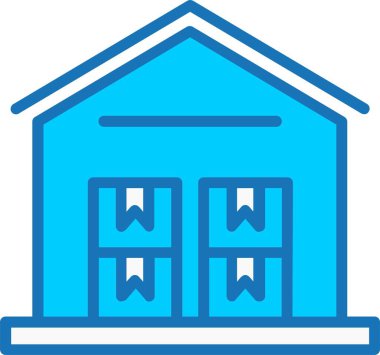 Depo Mavi Simgeyle Dolu