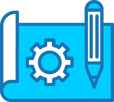 Mavi Simge Doldurulmuş Prototip