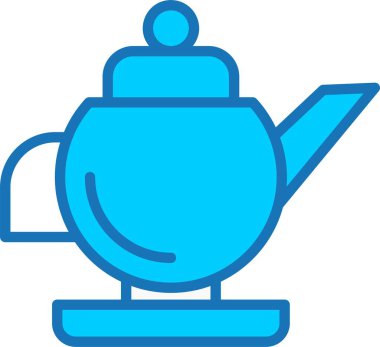 Çaydanlık Doldurulmuş Mavi Simge