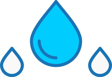 Damlalar Mavi Simge Dolduruldu