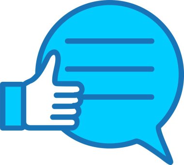 İyi Eleştiri Doldurulmuş Mavi Simge