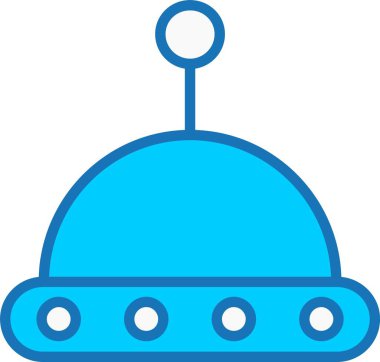 Ufo Doldurulmuş Mavi Simge