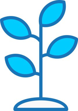 Bitki Doldurulmuş Mavi Simge