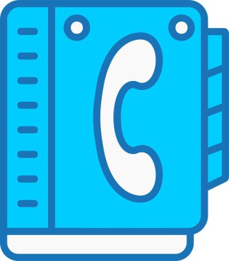 Kişi Defteri Mavi Simge Dolduruldu