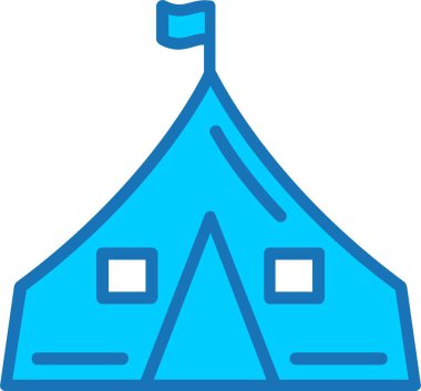 Çadır Dolu Mavi Simge