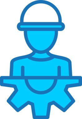 Mühendislik Dolu Mavi Simge