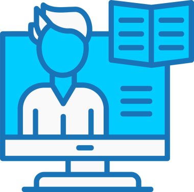 Öğretim Dolu Mavi Simge