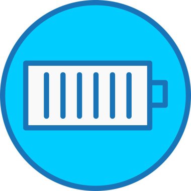 Pil Doldurulmuş Mavi Simge