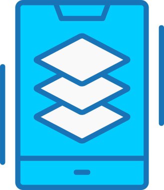 Mavi Simge Doldurulmuş Katmanlar