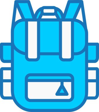 Sırt Çantası Dolu Mavi Simge