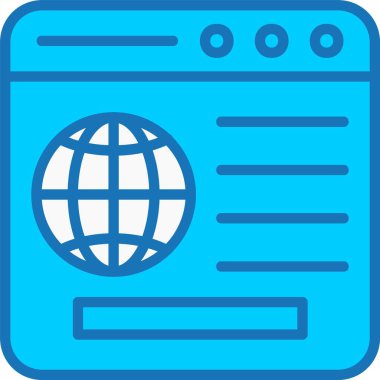 Mavi Simge Doldurulmuş Tarayıcı