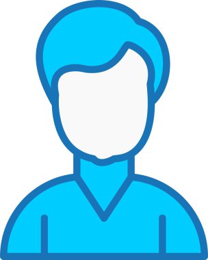 Kullanıcı Doldurulmuş Mavi Simge