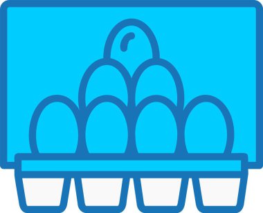 Yumurta Kutusu Dolu Mavi Simge