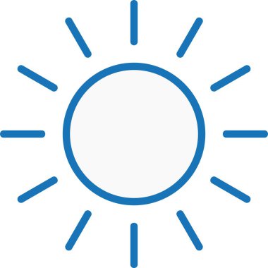 Güneş Doldurulmuş Mavi Simge