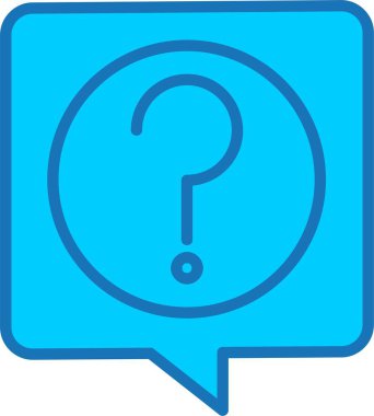 Soru Doldurulmuş Mavi Simge