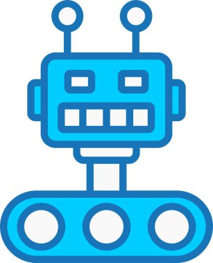 Robot Doldurulmuş Mavi Simge