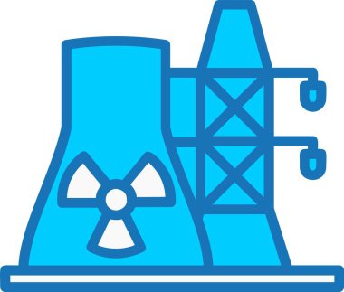 Mavi Simge Doldurulmuş Elektrik Santrali
