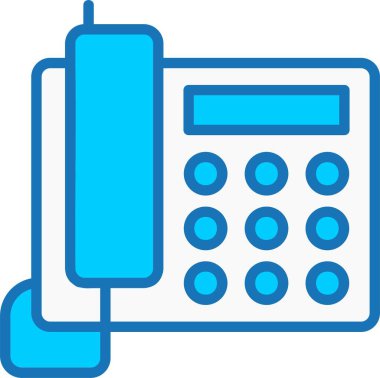 Telefon Dolu Mavi Simge