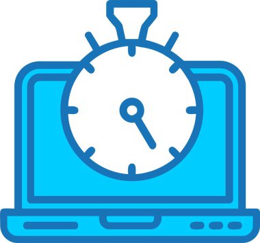 Kronometre Mavi Simgeyle Dolu