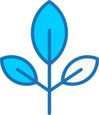 Yaprak Doldurulmuş Mavi Simge