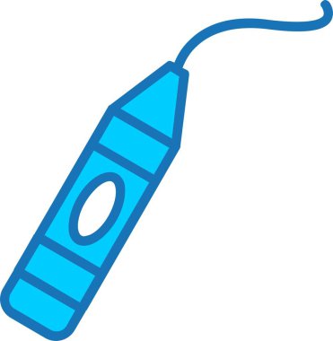 Pastel Boya Doldurulmuş Mavi Simge