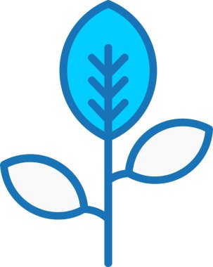 Yaprak Doldurulmuş Mavi Simge